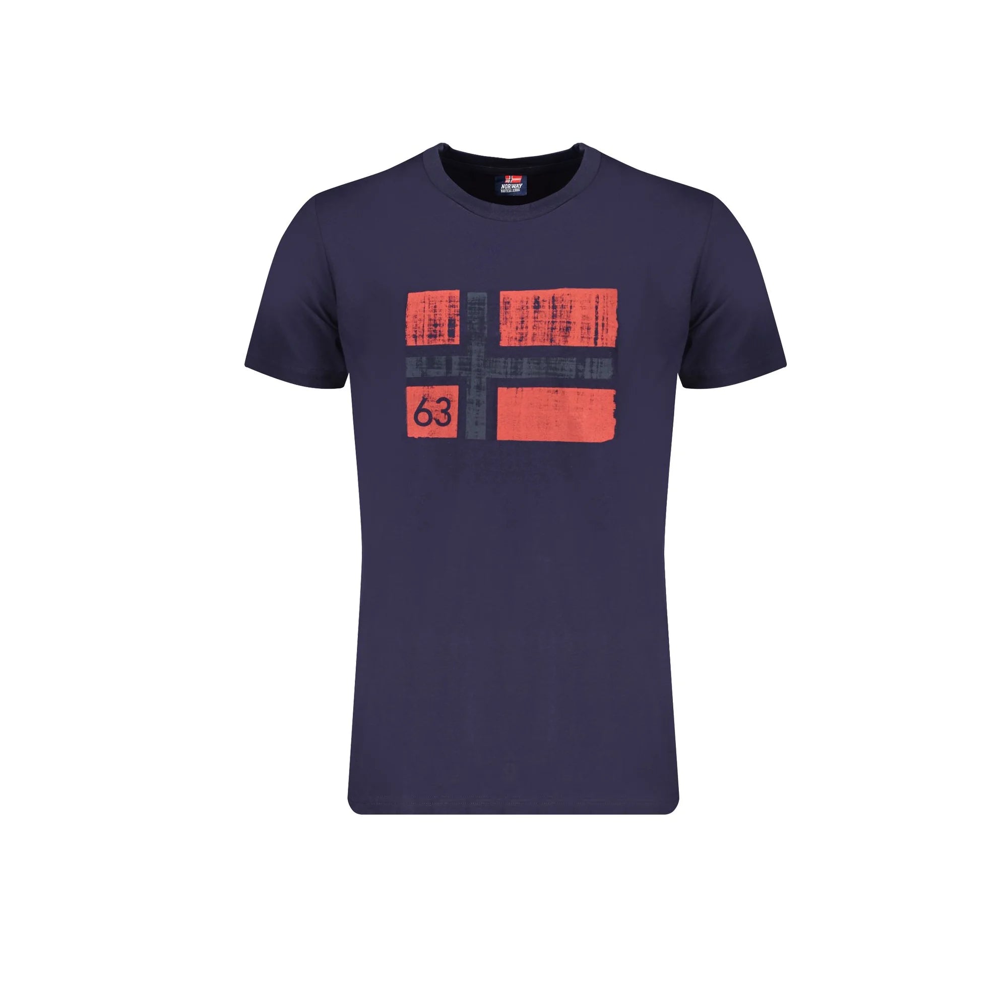 Norway 1963 T-Shirt Uomo Blu Maniche Corte Stampa Logo - foto prodotto